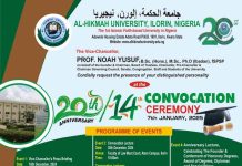 Al-Hikmah University 20th Anniversary & 14th Convocation Ceremony