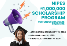 NIPES ₦1,000,000 Scholarship Programme for Undergraduates 2025