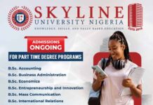 Skyline University Part-Time Degree Admission Form 2024/2025