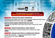 28TH CONVOCATION CEREMONY FOR THE 2023/2024 ACADEMIC SESSION
