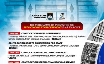 28TH CONVOCATION CEREMONY FOR THE 2023/2024 ACADEMIC SESSION